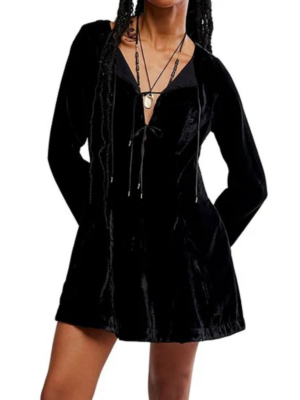 Free People "Linney" Velvet Mini Dress